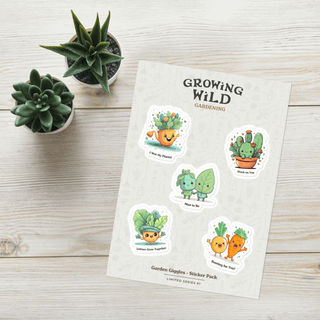 Garden Giggles Sticker Pack - Series #1 - Growing Wild Gardening